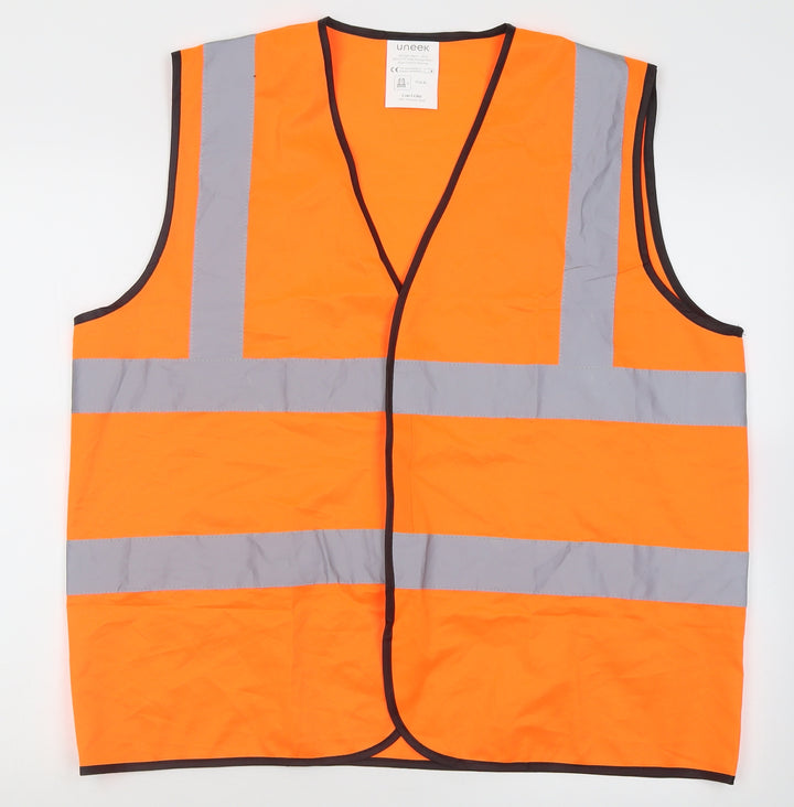 Uneek Mens Orange Jacket Size XL Hook & Loop - Work wear