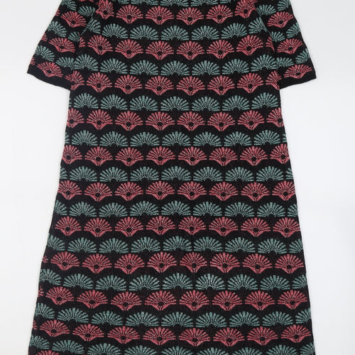 George Womens Pink Geometric Viscose A-Line  Size 12  Crew Neck Pullover