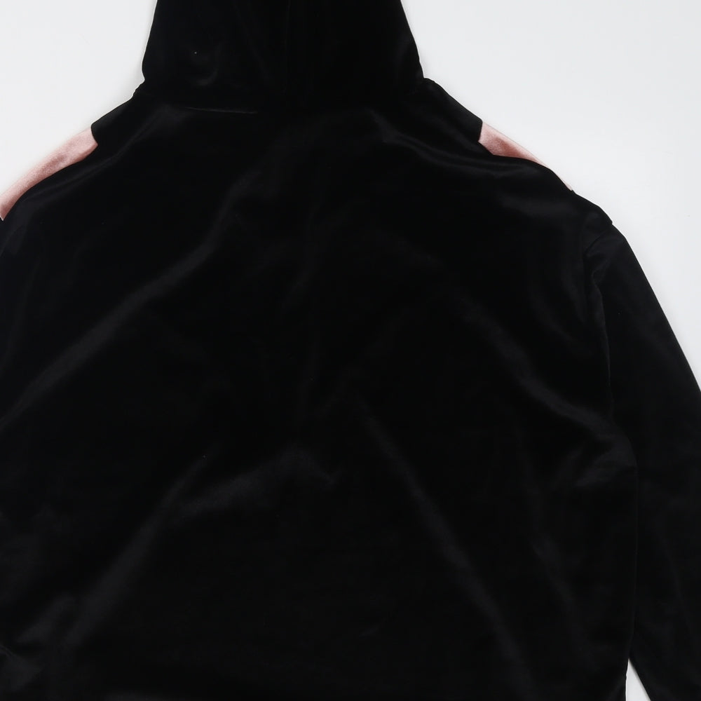 Select Womens Black  Polyester Pullover Hoodie Size L  Zip