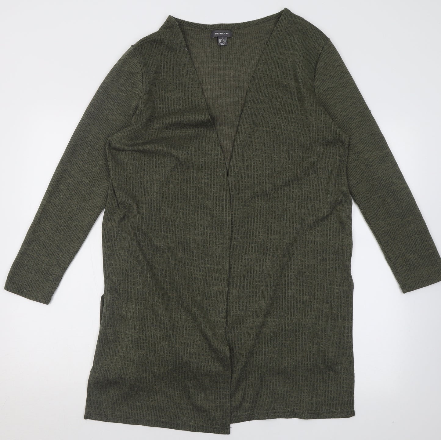 Primark Womens Green V-Neck  Polyester Cardigan Jumper Size M