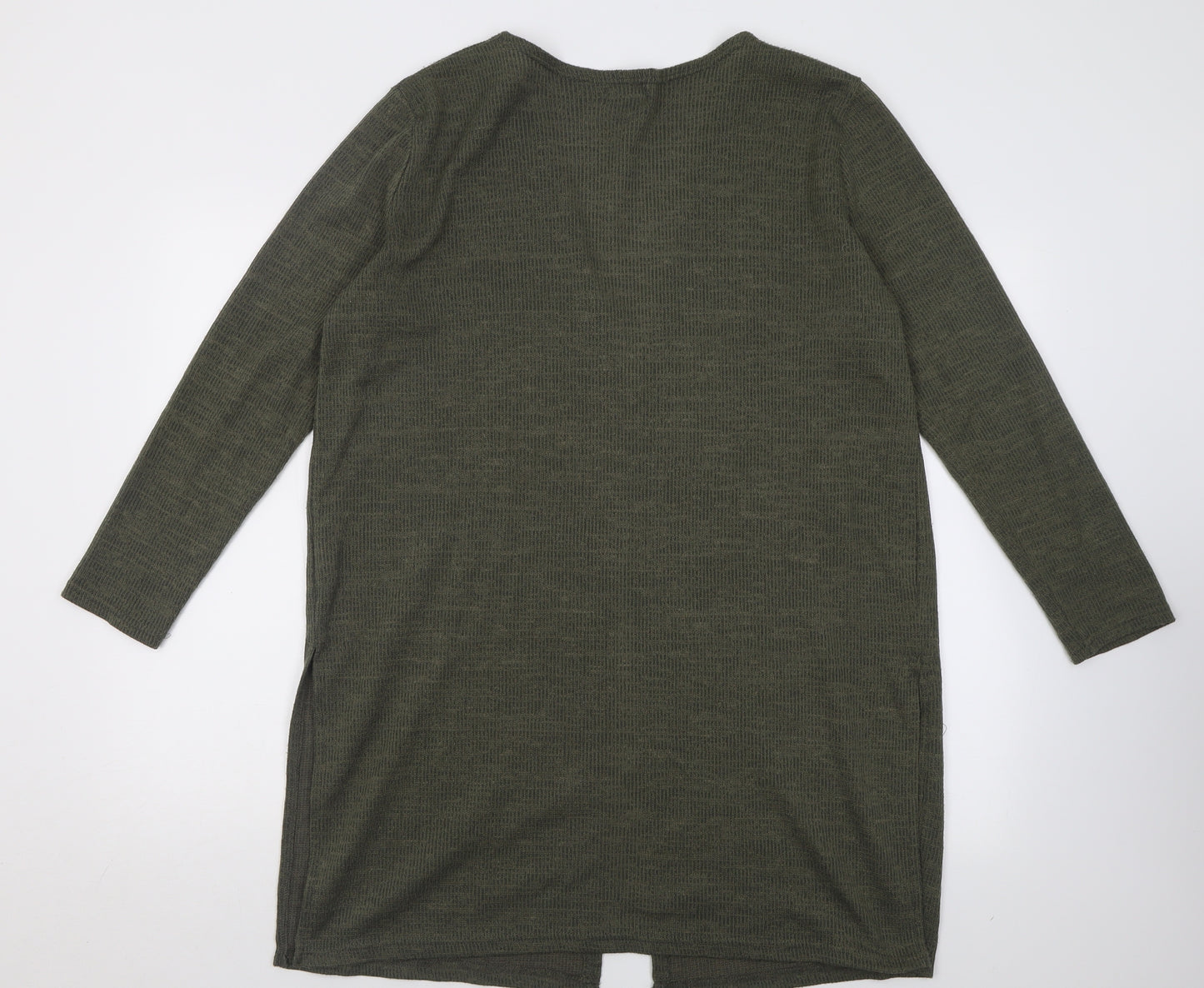 Primark Womens Green V-Neck  Polyester Cardigan Jumper Size M