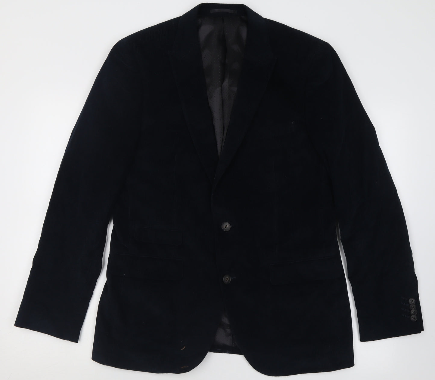 Debenhams Mens Blue  Cotton 3 Piece Blazer Size L