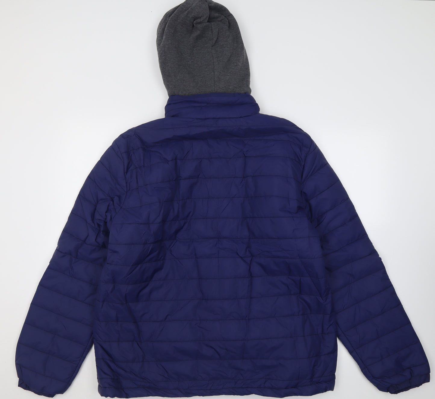 Han Ming Xuan Mens Blue   Puffer Jacket Jacket Size 2XL  Zip