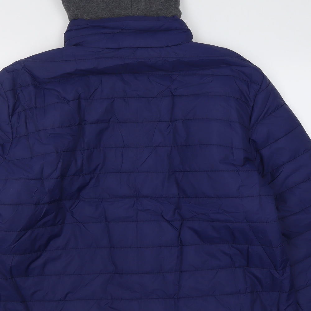 Han Ming Xuan Mens Blue   Puffer Jacket Jacket Size 2XL  Zip