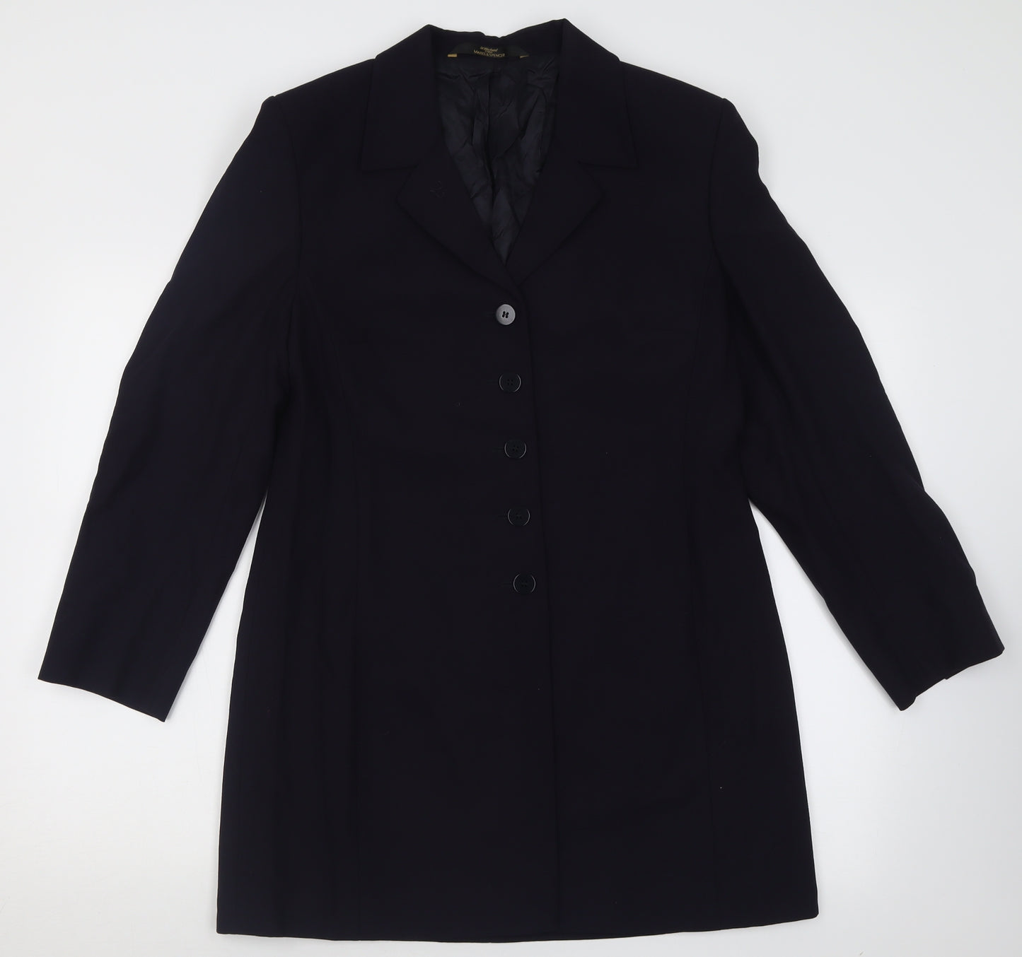 Marks and Spencer Womens Blue   Jacket Blazer Size 14  Button