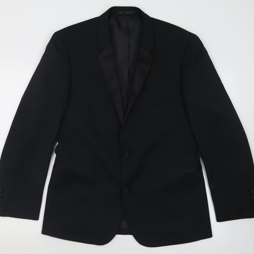 Taylor & Wright Mens Black  Polyester Jacket Blazer Size 40