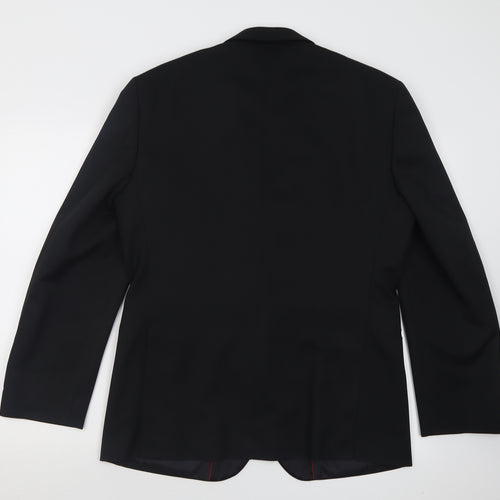 Taylor & Wright Mens Black  Polyester Jacket Blazer Size 40