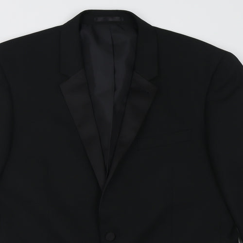 Taylor & Wright Mens Black  Polyester Jacket Blazer Size 40