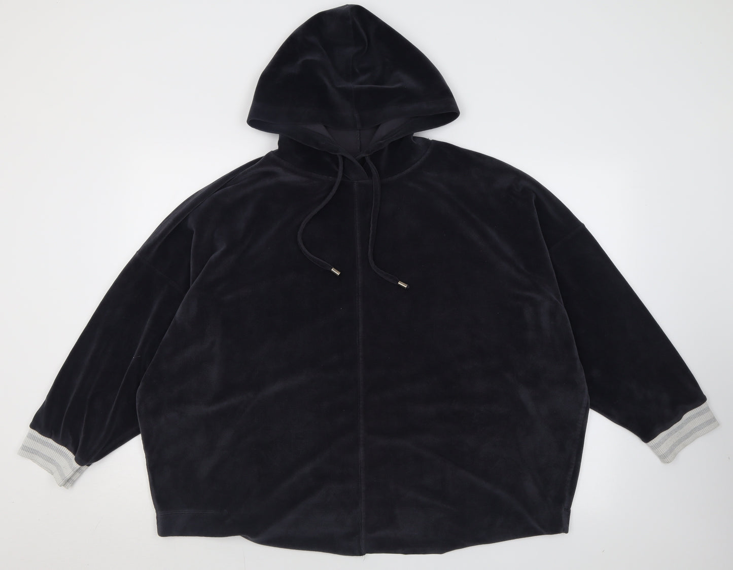 George Womens Blue  Polyester Full Zip Hoodie Size 22  Zip
