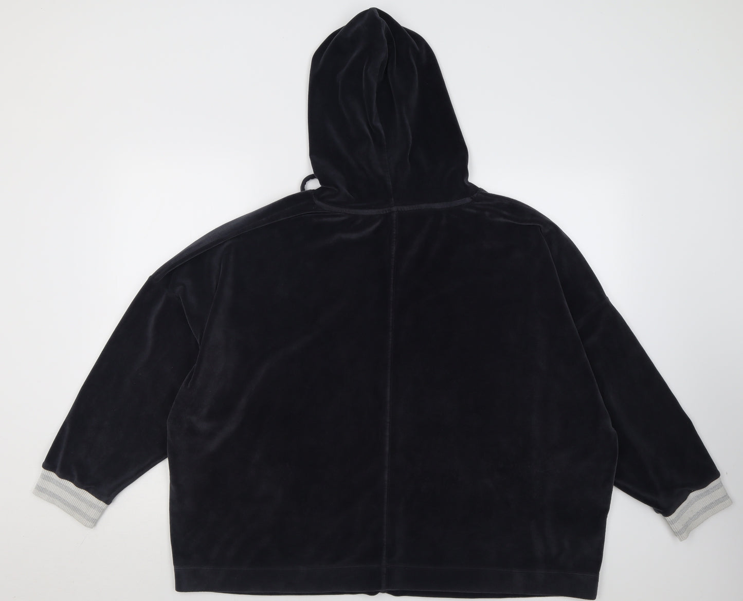 George Womens Blue  Polyester Full Zip Hoodie Size 22  Zip