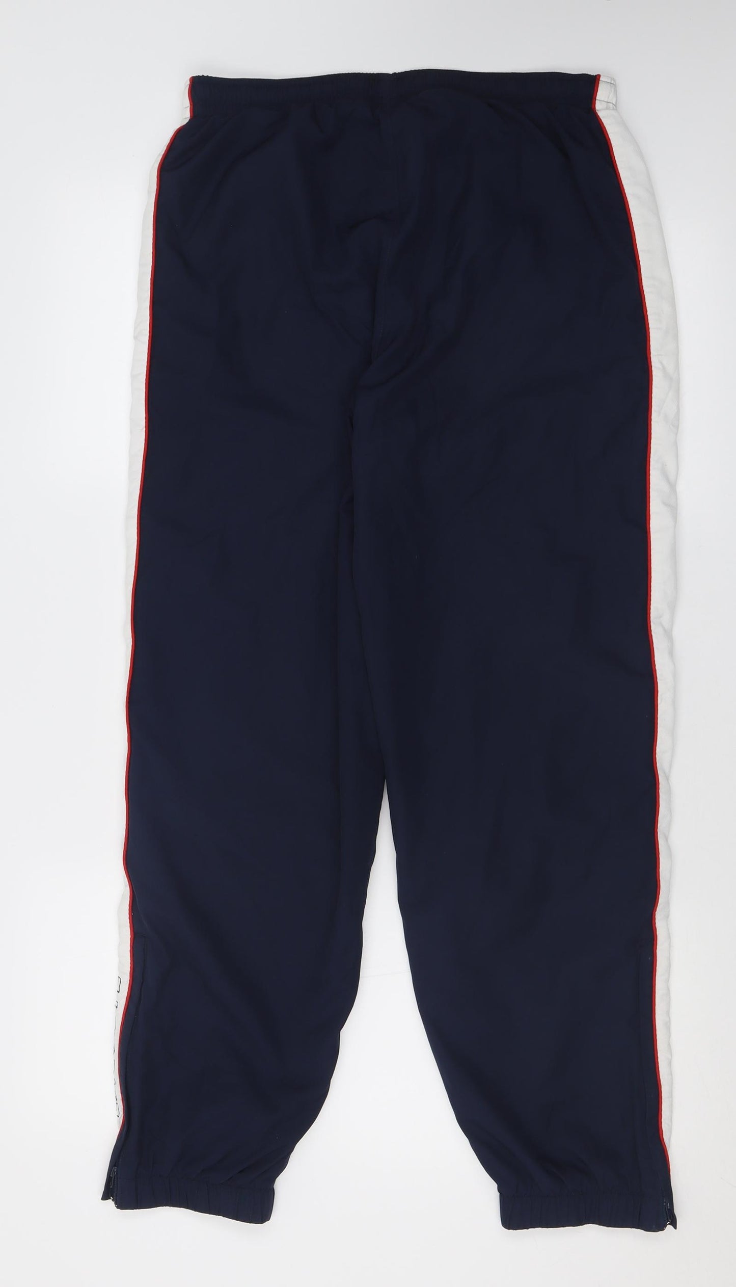 Lacoste Mens Blue  Polyester Jogger Trousers Size M L30 in Regular Tie