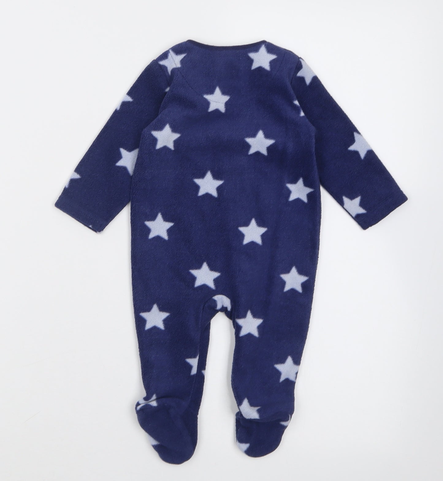 F&F Boys Blue Geometric Polyester Cami One Piece Size 0-3 Months  Zip