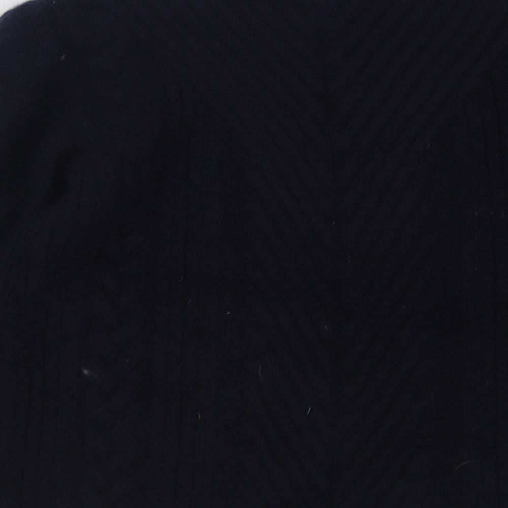 Celtic & Co Womens Blue High Neck  Wool Pullover Jumper Size S