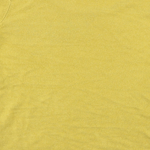 Papaya Womens Yellow Round Neck  Acrylic Pullover Jumper Size 8