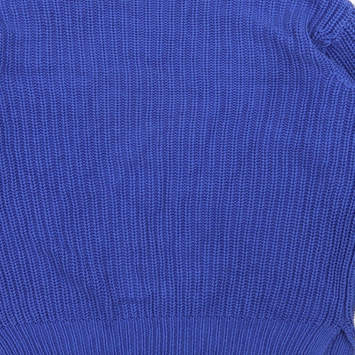 H&M Womens Blue Round Neck  Cotton Pullover Jumper Size 6