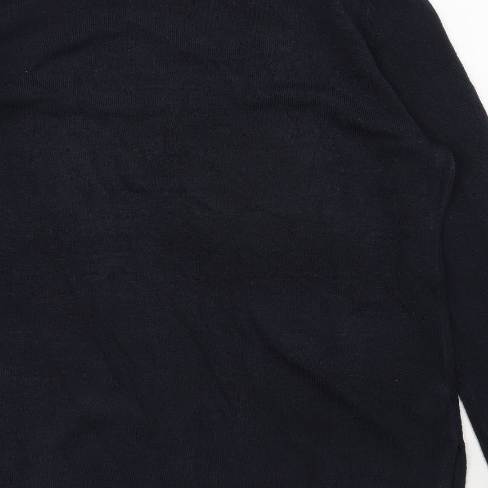 Marks and Spencer Womens Blue Round Neck  Acrylic Pullover Jumper Size 12