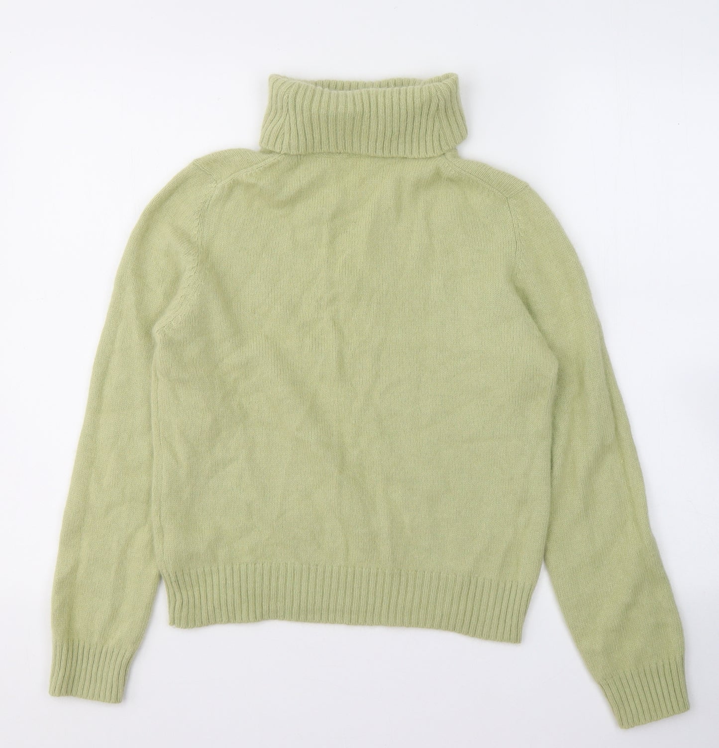 Marks and Spencer Womens Green Roll Neck  Wool Pullover Jumper Size 12