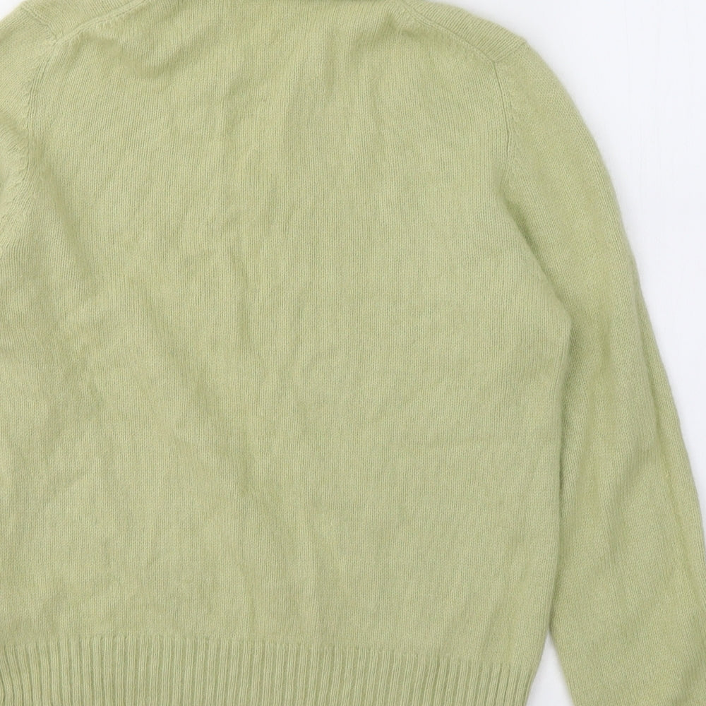 Marks and Spencer Womens Green Roll Neck  Wool Pullover Jumper Size 12