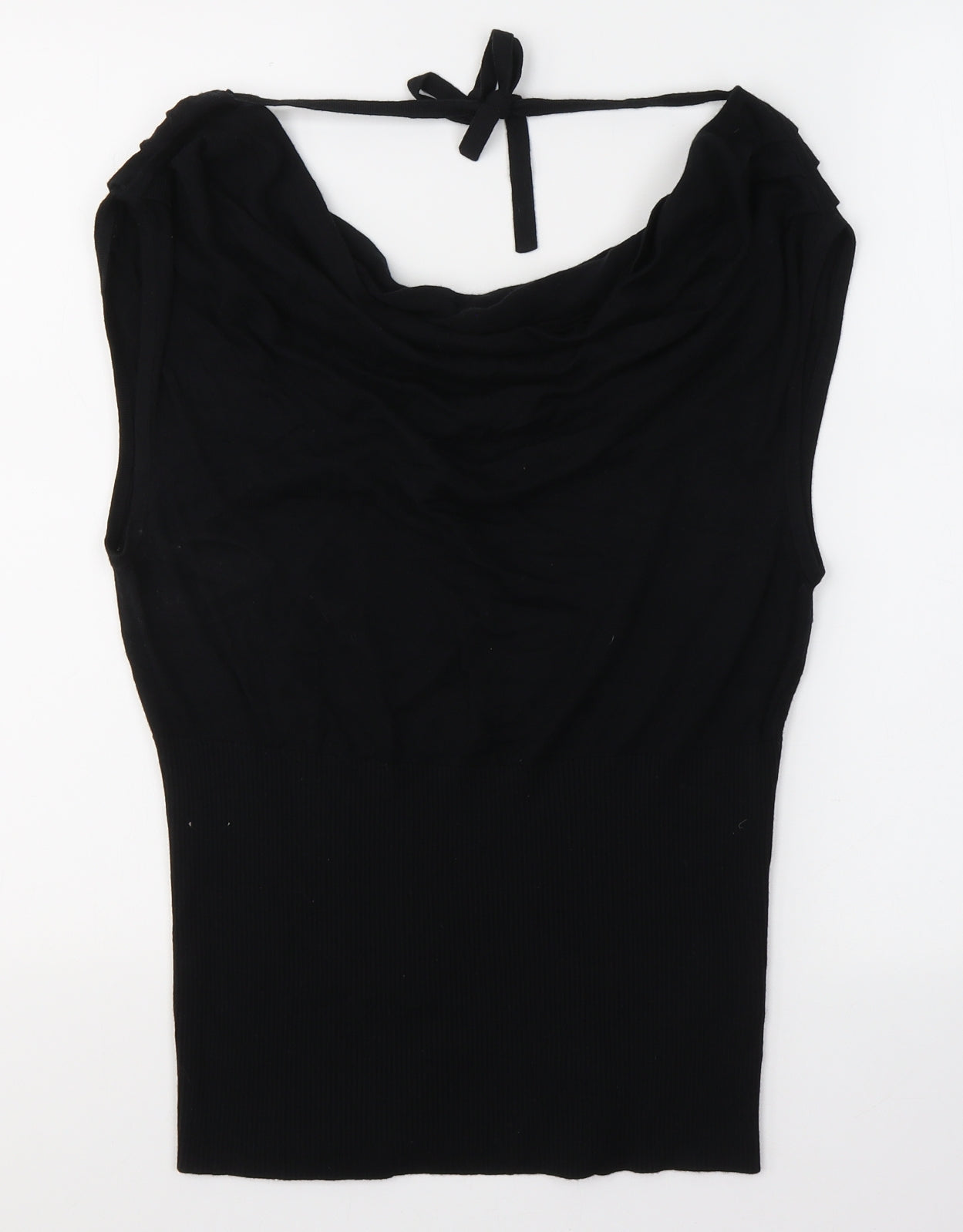 Coast Womens Black  Viscose Jersey Blouse Size 12 Halter