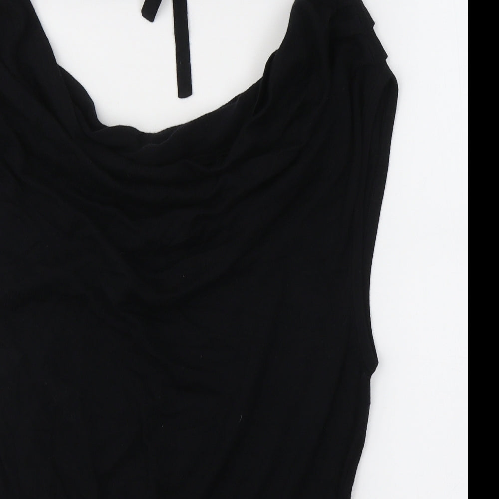 Coast Womens Black  Viscose Jersey Blouse Size 12 Halter