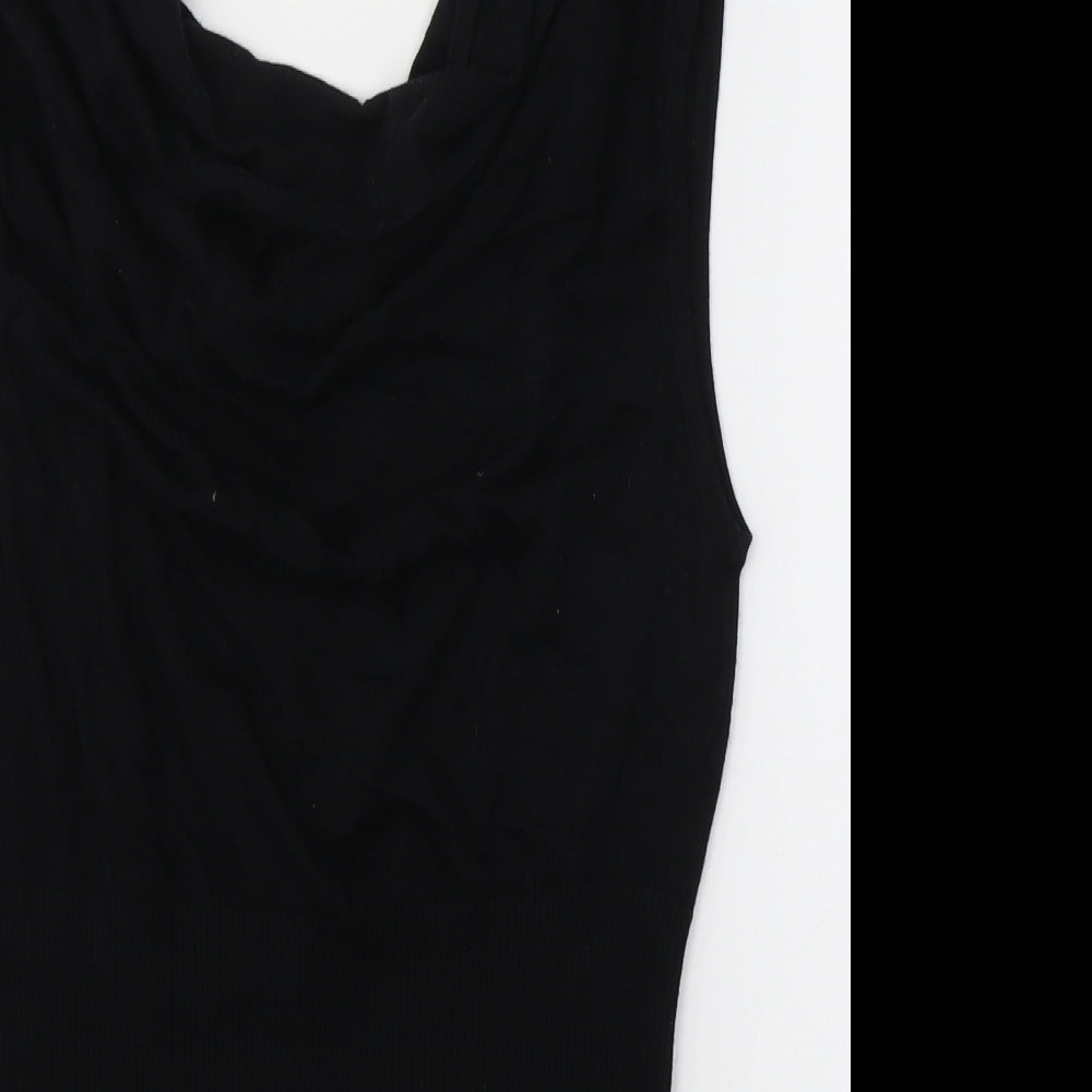 Coast Womens Black  Viscose Jersey Blouse Size 12 Halter