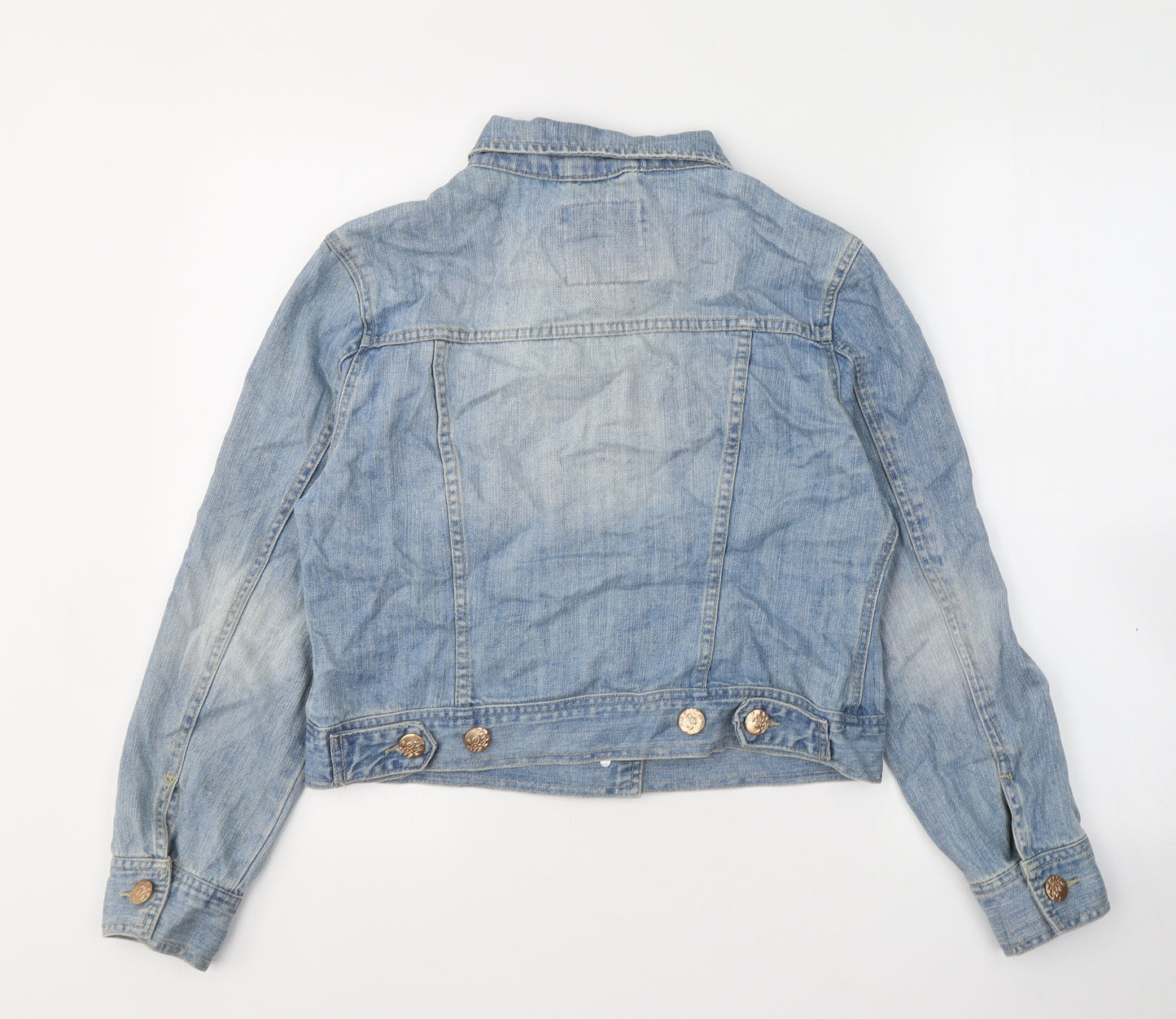 Denim & Co. Womens Blue   Jacket  Size 14  Button