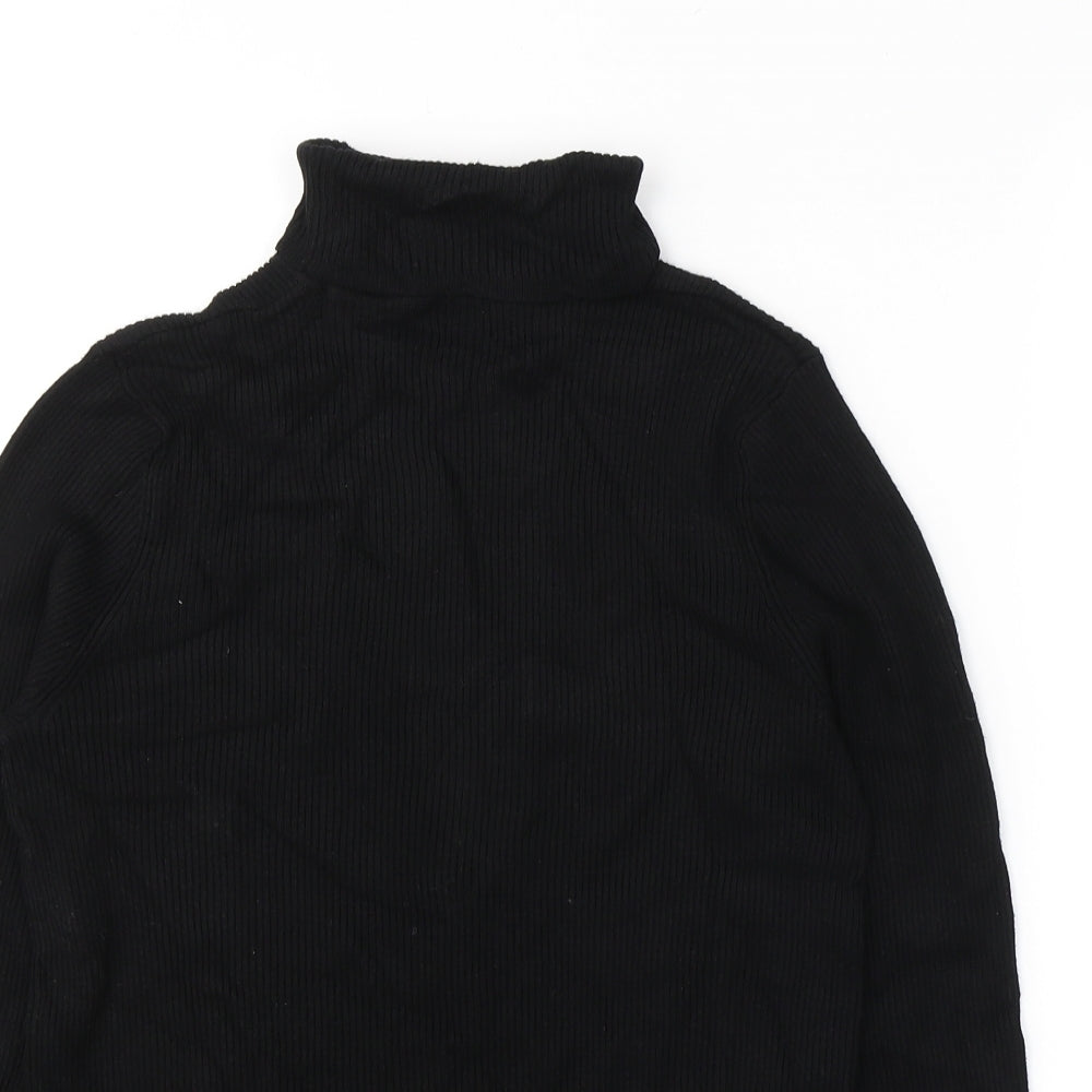 Marks and Spencer Womens Black Roll Neck  Viscose Pullover Jumper Size 16