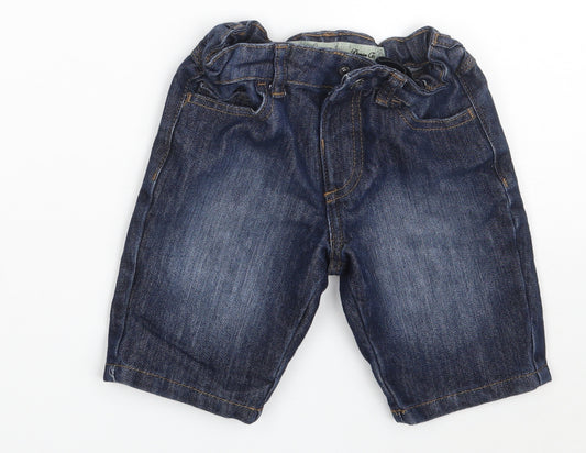 Denim & Co. Boys Blue  Cotton Chino Shorts Size 4-5 Years  Slim