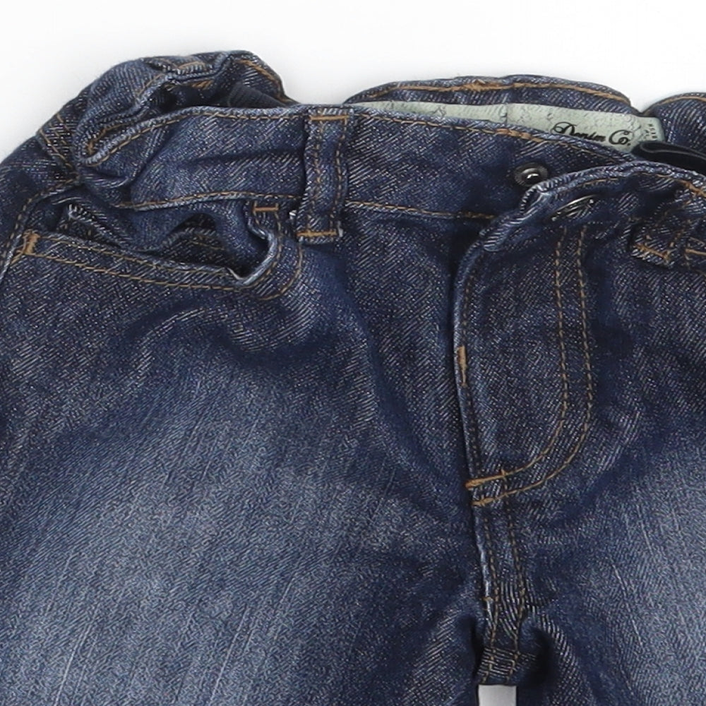 Denim & Co. Boys Blue  Cotton Chino Shorts Size 4-5 Years  Slim