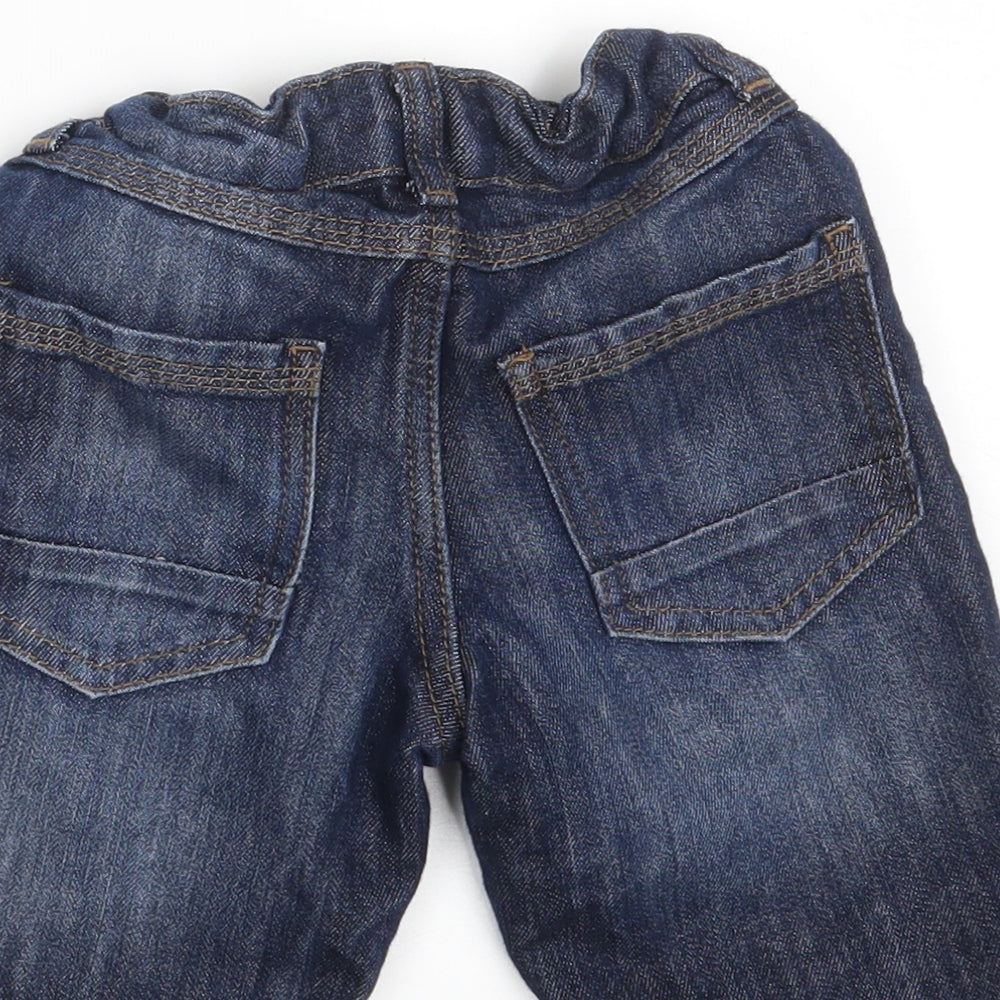 Denim & Co. Boys Blue  Cotton Chino Shorts Size 4-5 Years  Slim