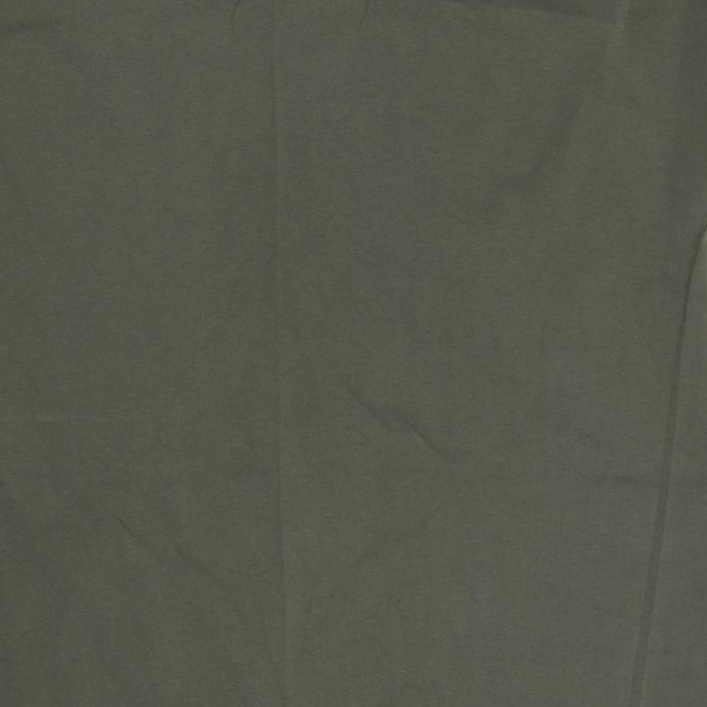 NEXT Womens Green  100% Cotton T-Shirt Dress  Size 20  Boat Neck  - CAP SLEEVE