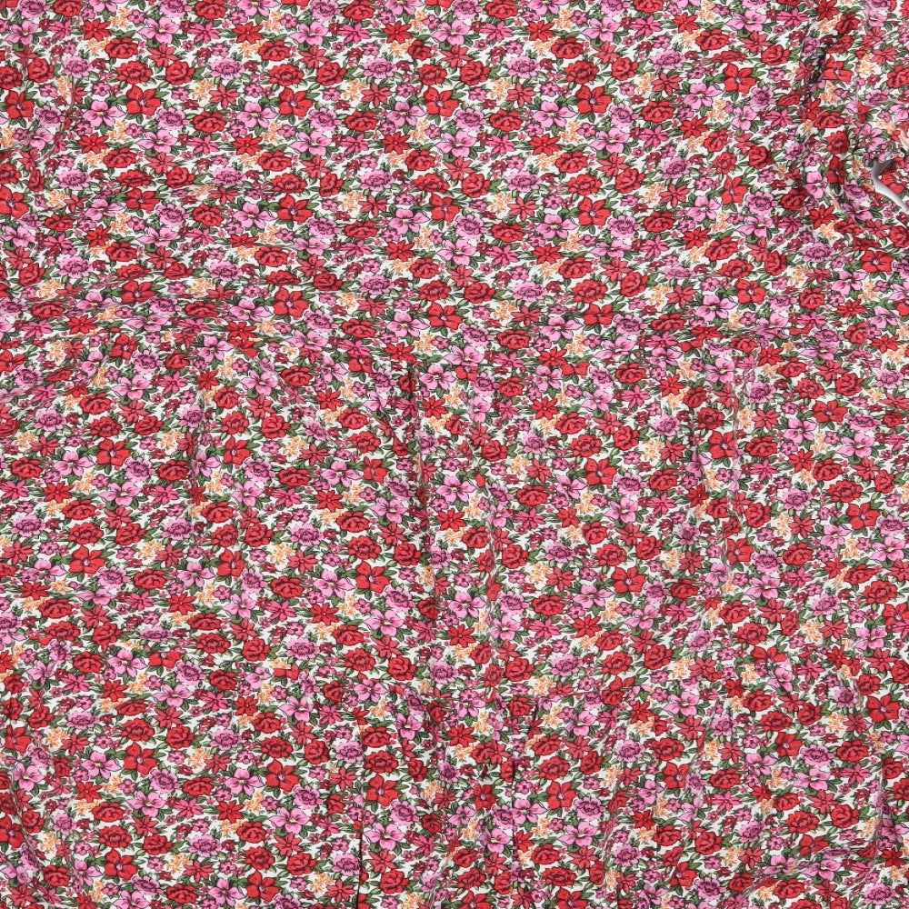 Primark Womens Multicoloured Floral Viscose A-Line  Size 18  Round Neck