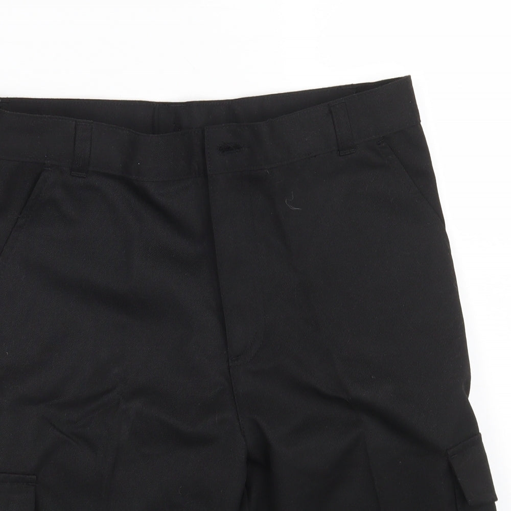 George Boys Black  Polyester Cargo Shorts Size 12-13 Years  Regular Zip