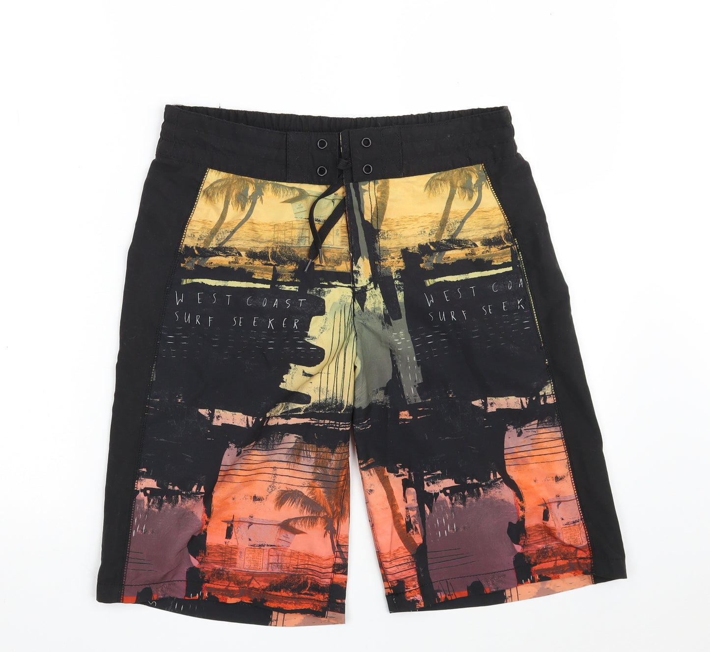 H&M Boys Multicoloured  100% Polyester Sweat Shorts Size 14 Years  Regular Drawstring