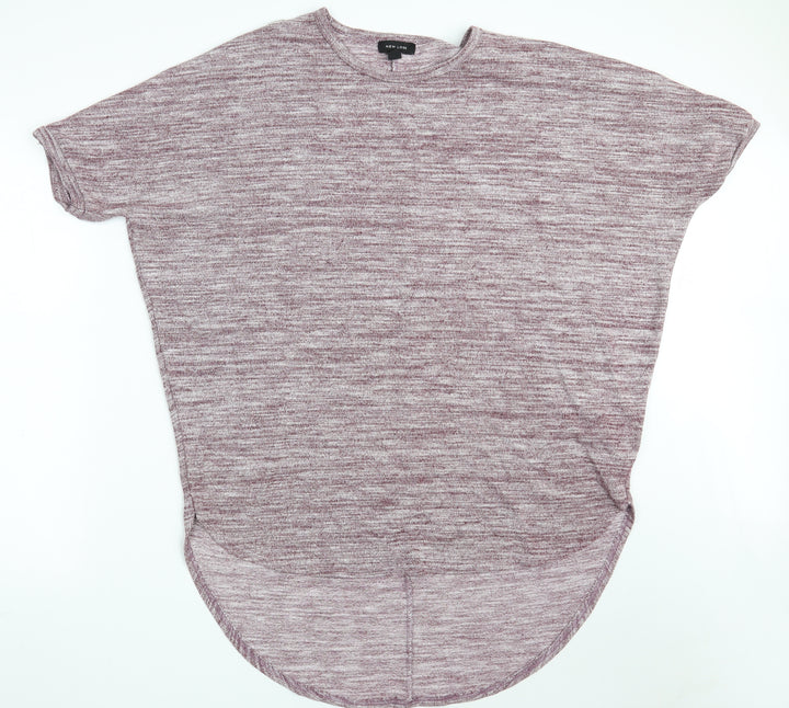 New Look Womens Purple  Cotton Pullover Sweatshirt Size M