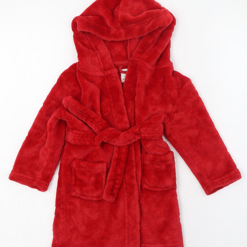 Primark Baby Red Geometric Polyester Kimono Robe & Gown Set Size 9-12 Months  Tie