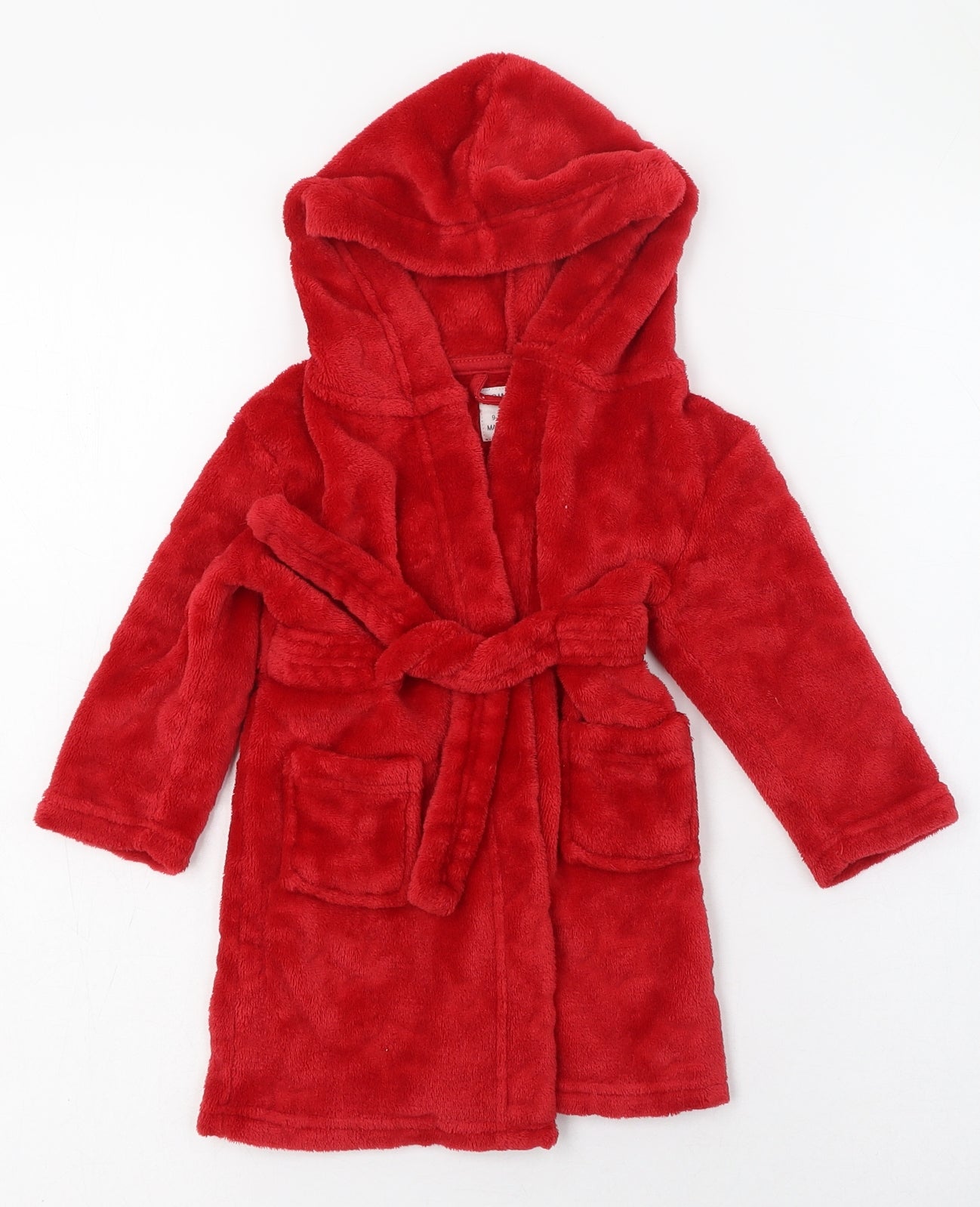 Primark Baby Red Geometric Polyester Kimono Robe & Gown Set Size 9-12 Months  Tie