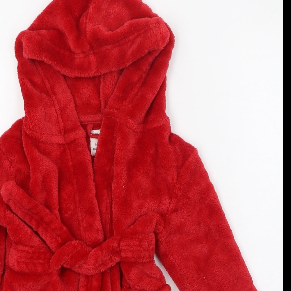 Primark Baby Red Geometric Polyester Kimono Robe & Gown Set Size 9-12 Months  Tie