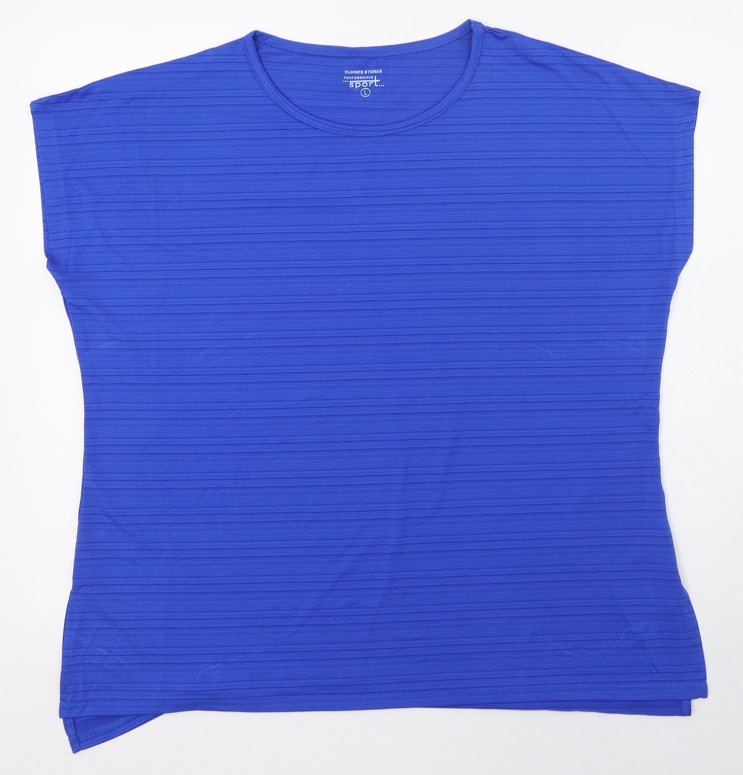 Dunnes Stores Womens Blue  Polyester Pullover T-Shirt Size 16 Round Neck