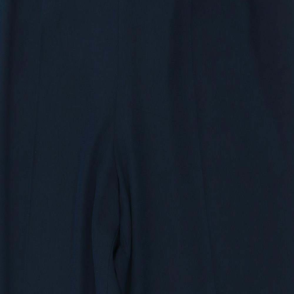 Jacques Vert Womens Green  Polyester Dress Pants Trousers Size 12 L25.5 in Regular Button