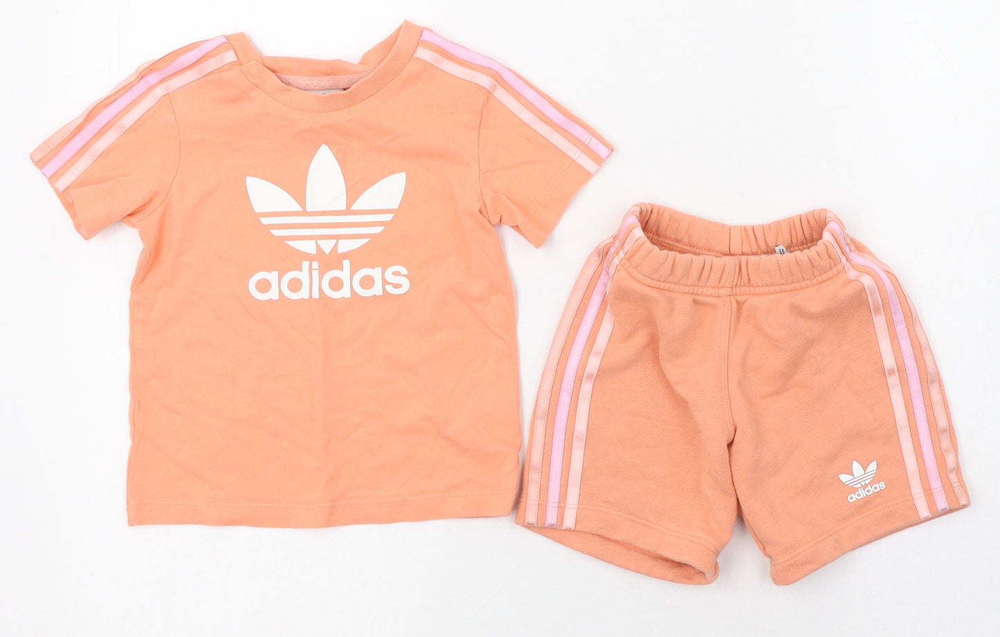 adidas  Multicoloured  Cotton Shorts Set Outfit/Set Size 12-18 Months  Pullover