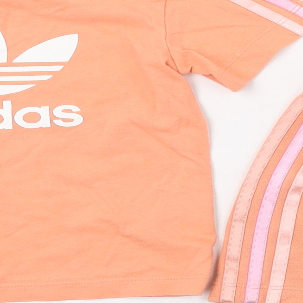 adidas  Multicoloured  Cotton Shorts Set Outfit/Set Size 12-18 Months  Pullover