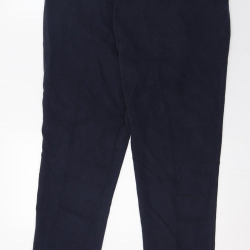Linea Womens Blue  Lyocell Chino Trousers Size 14 L27 in Regular Zip