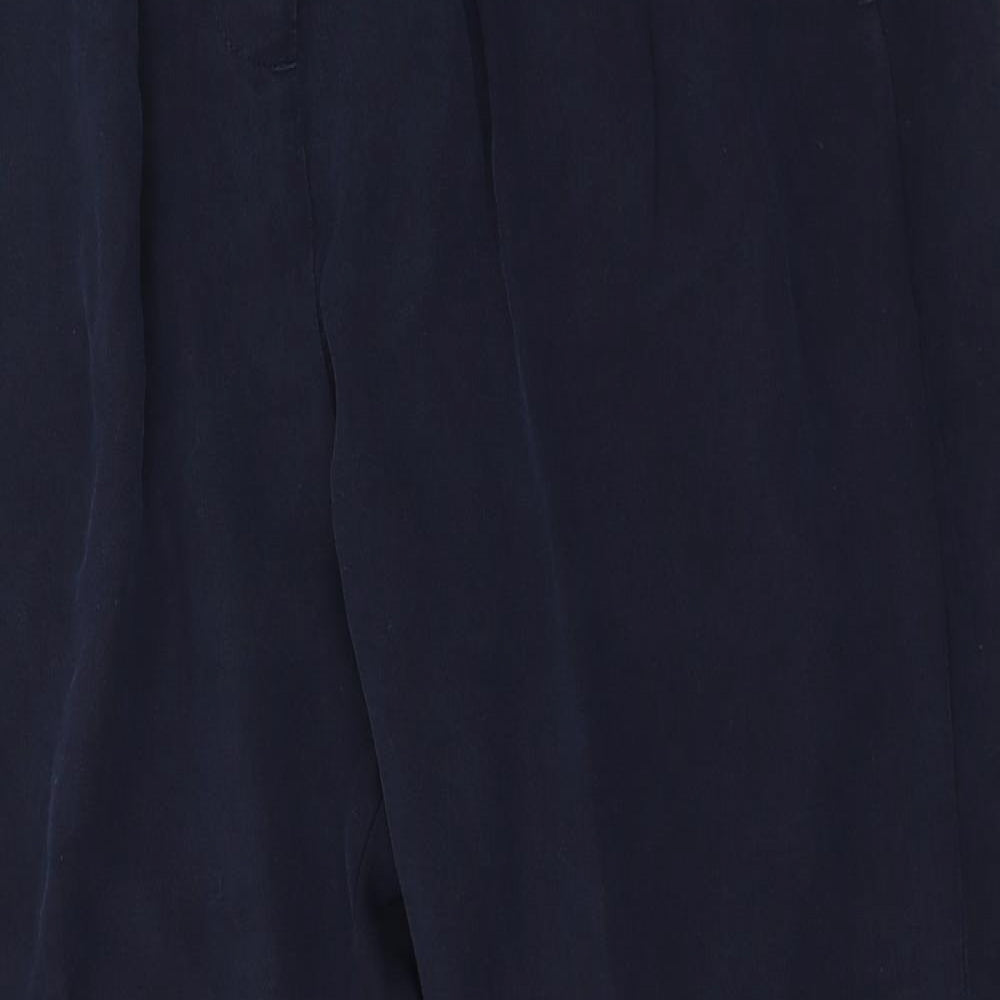 Linea Womens Blue  Lyocell Chino Trousers Size 14 L27 in Regular Zip