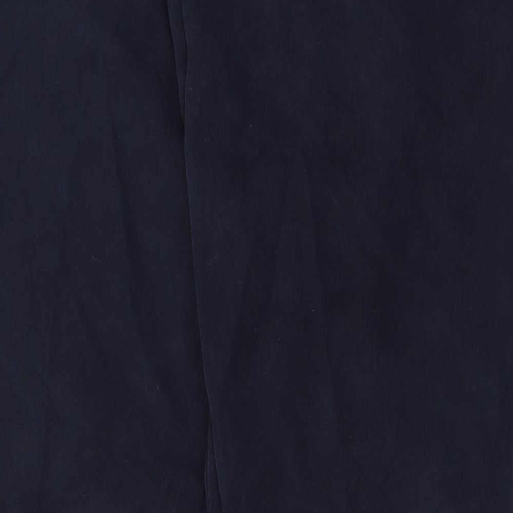 Linea Womens Blue  Lyocell Chino Trousers Size 14 L27 in Regular Zip
