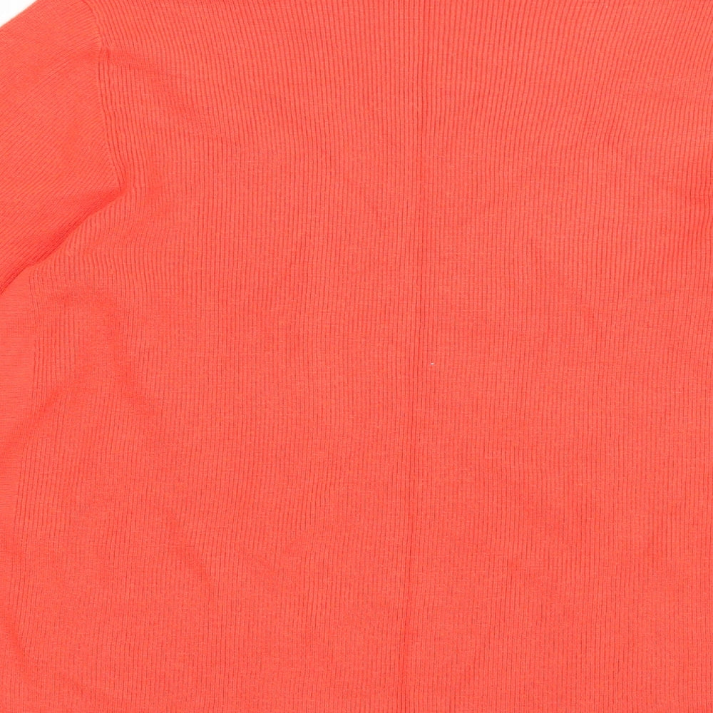 Marks and Spencer Womens Orange High Neck  Viscose Pullover Jumper Size L