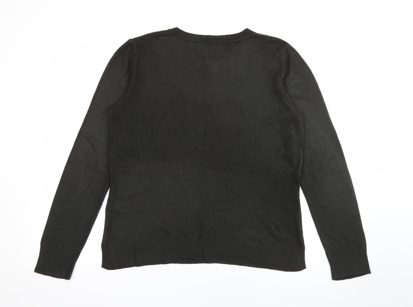Marks and Spencer Womens Green Crew Neck  Acrylic Pullover Jumper Size 12