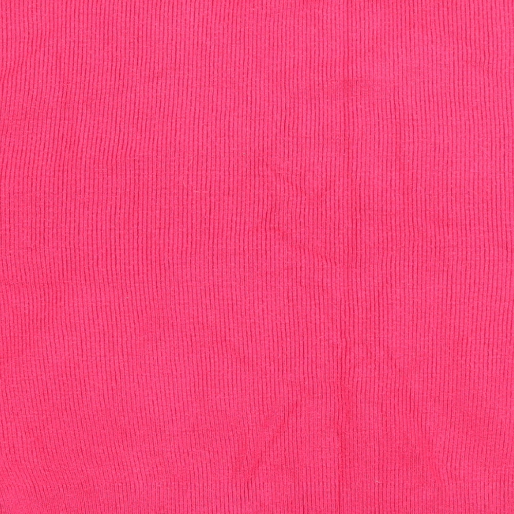 Marks and Spencer Womens Pink V-Neck  Viscose Pullover Jumper Size M