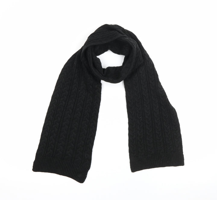 Avenue Unisex Black Acrylic Scarf