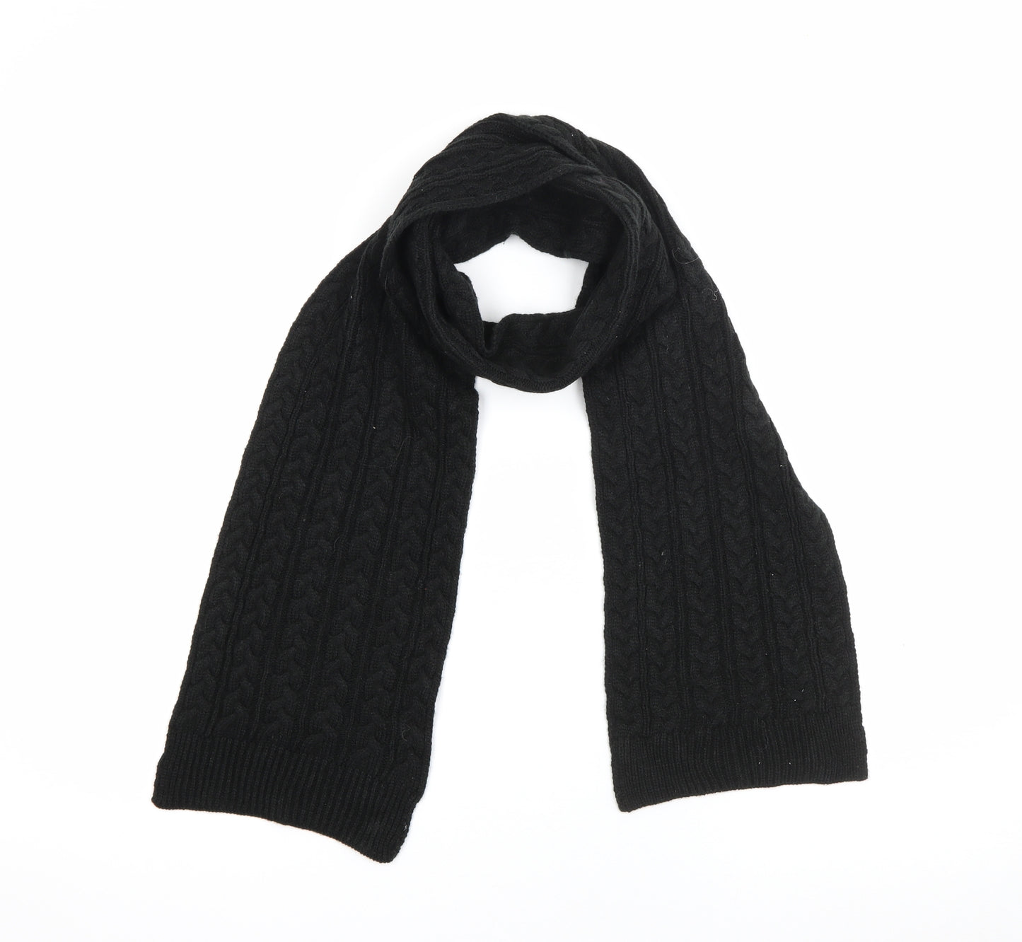 Avenue Unisex Black  Acrylic  Scarf